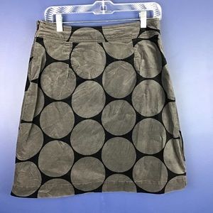 Boden Circle Print A-Line Side Zip Skirt